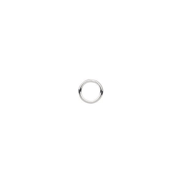 Jump ring 1pkg20 sterling silver, 6mm soldered closed round, 20 gauge / 4.4mm inside diameter image number 0