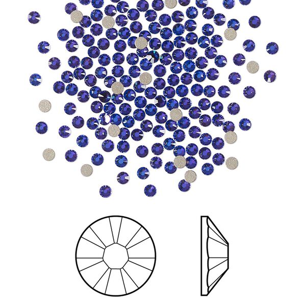 Flat back 1440pk crystal heliotrope foil back, Swarovski&reg; 1.7-1.9mm rose round SS5 2058 image number 0