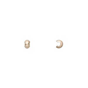 Crimp cover, 12Kt gold-filled, 3mm. Sold per pkg of 100.