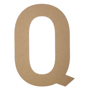 Supply 1pkg1, medium-density fiberboard, tan, 12 x 7-1/2 inch "Q."