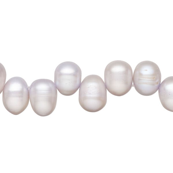 Freshwater pearl 1pkg1, top-drilled rice, 15 inch pale violet 8x7mm-12x8mm cultured image number 0