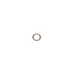 Jump ring 1pkg25 copper, 5x4.5mm oval, 22 gauge / 3.8x3.2mm inside diameter / clear-coated
