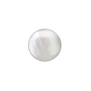 Cabochon, mother-of-pearl shell (bleached), white, 16mm calibrated round. Sold individually.
