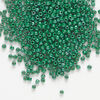 Seed bead, Dyna-Mites&trade;, glass, 1pkg40g, #11 round, opaque luster pine green (774L 11/0 RR) image number 0