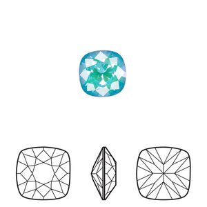 Fancy stone 6pk crystal laguna DeLite, Crystal Passions&reg; 10mm cushion 4470