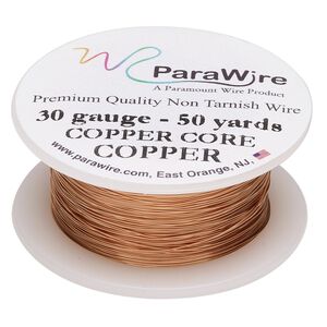 Wire, ParaWire&trade;, copper, round, 30 gauge. Sold per 50-yard spool.
