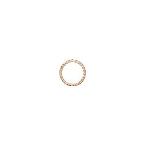 Jump ring 1pkg100 gold-plated, 8mm twisted round, 20 gauge / 6.7mm inside diameter / brass