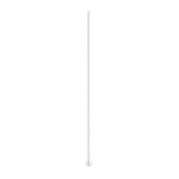 Head pin 1pkg100 silver-plated, 1.5 inch / 1.5mm ball tip, 24 gauge brass image number 0