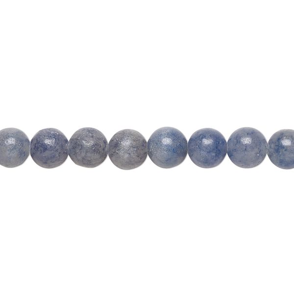 Blue aventurine 1pkg1, round bead natural 15.5-16 inch 6mm image number 0