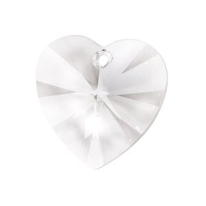 Drop 1pk crystal, Crystal Passions&reg; 28mm pendant heart 6228