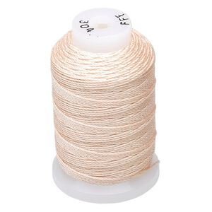 Thread, Purely Silk&trade;, pink, size FFF. Sold per 92-yard spool.