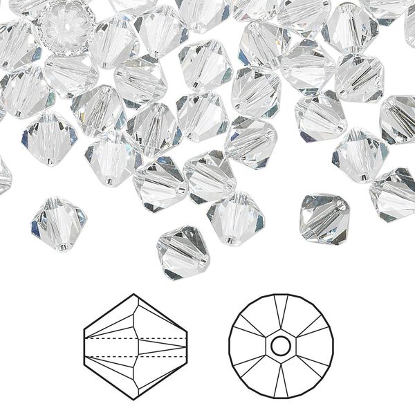 Bead 360pk crystal, Swarovski&reg; 6mm XILION bicone 5328 image number 0