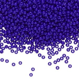 Seed bead, Preciosa Ornela Czech glass, pkg/500g, #11 rocaille, opaque blue, (33050).
