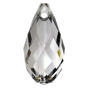 Briolette 1pkg144 crystal urban grey, Swarovski&reg;, 13x6.5mm pendant drop 6010