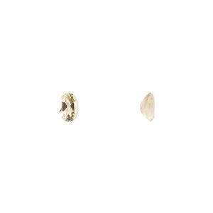Citrine 1pkg2, hand-cut faceted oval gem 6x4mm