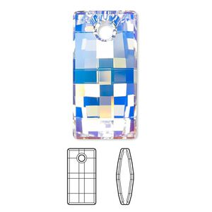 Focal 10pk crystal AB, Swarovski&reg; 30x15mm pendant urban 6696