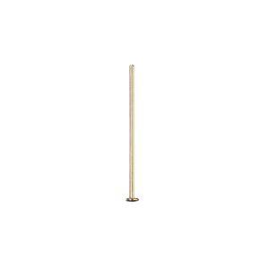 Head pin 1pkg100 gold-plated, 0.75 inch, 21 gauge brass