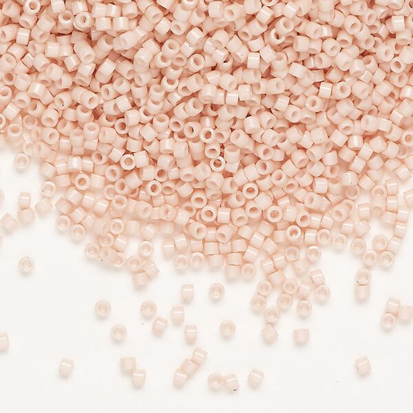 Seed bead, Delica&reg;, glass, pkg/50g, #11 round, opaque glazed luster salmon (DB-0206-1). image number 0