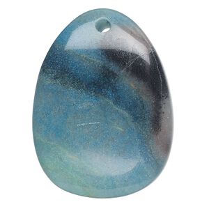 Trolleite 1pkg1, wavy teardrop focal natural B grade, 40x20mm