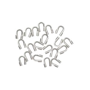 Wire guard 1pkg100 sterling silver, 5mm tube / approx 0.5mm inside diameter, Accu-Guard&trade;