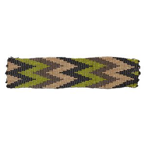 Component, glass, multicolored, 6x1-1/2 inch double-sided rectangle with zigzag pattern. Sold individually.