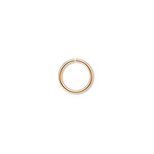 Jump ring 1pkg500 gold-plated, 10mm round, 18 gauge / 8mm inside diameter / brass