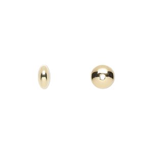 Bead 1pkg10 14Kt gold-filled, 7x3.5mm saucer