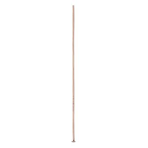 Head pin 1pkg100 copper-plated, 3 inch, 21 gauge brass antique