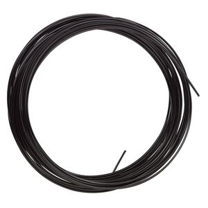 Wire, ParaWire&trade;, black enamel copper, square, 21 gauge. Sold per 7-yard section.