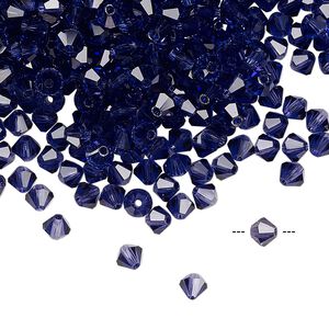 Bead 720pk deep tanzanite, Preciosa Czech crystal 4mm bicone