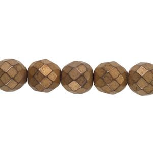 Hemalyke&trade; 1pkg1, matte electroplated faceted round bead 15.5-16 inch 10mm