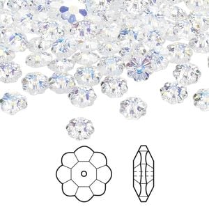 Margarita flower 720pk crystal AB, Swarovski&reg; 6x2mm 3700