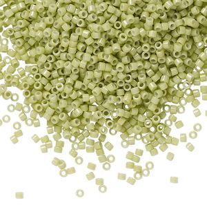 Seed bead, Delica&reg;, glass, pkg/7.5g, #11 round, Duracoat&reg; opaque outside dyed fennel (DB-2123).