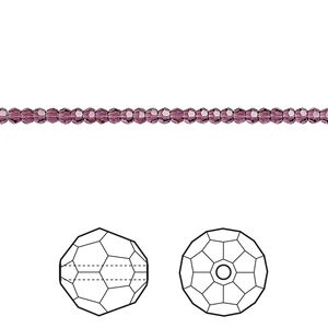 Bead 1440pk amethyst, Swarovski&reg; 2mm round 5000