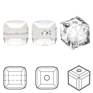 Bead 36pk crystal, Swarovski&reg; 12mm cube 5601