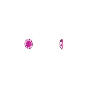 Ruby 1pkg1, hand-cut faceted oval gem 5x4mm