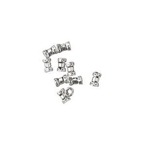 Crimp 1pkg10 sterling silver, 4x2.5mm round tube / 1mm inside diameter