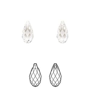 Briolette 24pk crystal, Crystal Passions&reg; 11x5.5mm pendant drop 6010