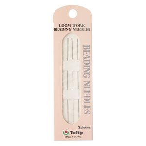 Needle, loom, Tulip, nickel-plated steel, 0.5mm with 0.68mm needle eye width, 3-1/2 inches. Sold per pkg of 3.
