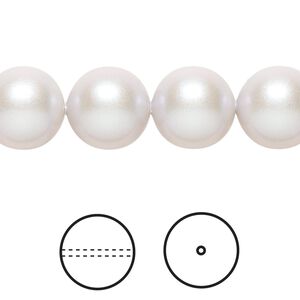 Pearl 10pk iridescent dove grey, Crystal Passions&reg; 12mm round 5810