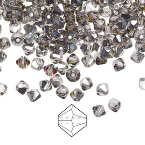 Bead 144pk crystal vitrail medium, Preciosa Czech crystal 4mm bicone