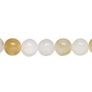 Quartz 1pkg1, round bead 15 inch 7-9mm