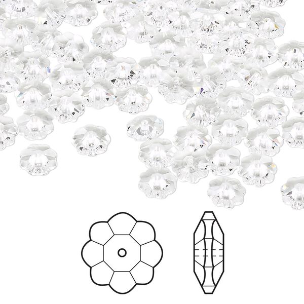Margarita flower 24pk crystal, Crystal Passions&reg; 6x2mm 3700 image number 0