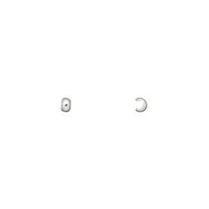 Crimp cover 1pkg10, sterling silver, 2mm