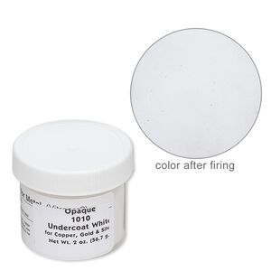 Enamel, Vitrearc&copy;, pkg/2-ounce jar, opaque white undercoat (1010).