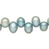 Freshwater pearl 1pkg1, top-drilled rice, 14 inch light teal / cream 9x8mm-13x9mm cultured image number 0