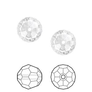 Bead 2pk crystal, Crystal Passions&reg; 12mm round 5000
