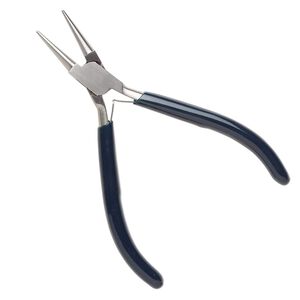 Pliers, EUROTOOL&reg;, round-nose, stainless steel and rubber, 4-1/2 inches. Sold individually.