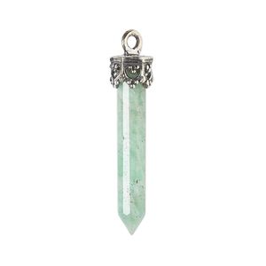 Drop, amazonite (natural) and antiqued sterling silver, 20x4mm-26x6mm hand-cut 3D faceted point. Sold individually.