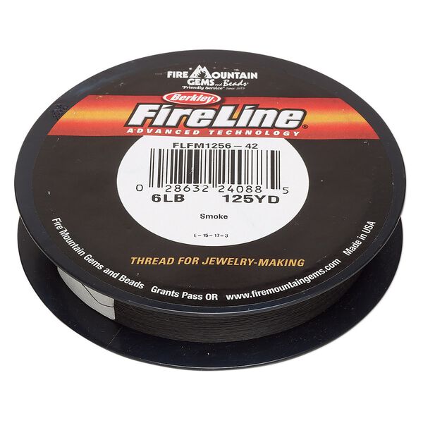 Thread, Berkley&reg; FireLine&reg;, gel-spun polyethylene, smoke, 0.15mm diameter 4-fiber braid, 6-pound test. Sold per 125-yard spool. image number 0